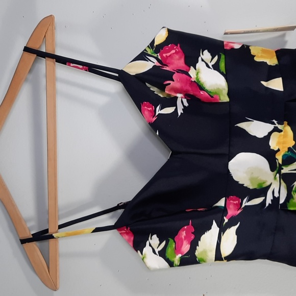 NWT ELIZA J. NAVY/FLORAL( YELLOW, PINK & WHITE) DRESS SZ 4 - Picture 2 of 11